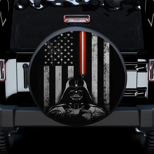 SW Spare Tire Cover SW Darth Vader American Flag Tire Covers Black Gray
