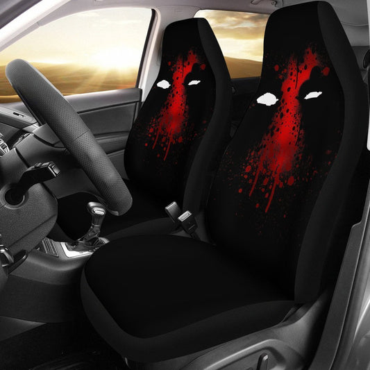 DP Car Seat Covers DP Art Dark Blood Theme Seat Covers Red Black