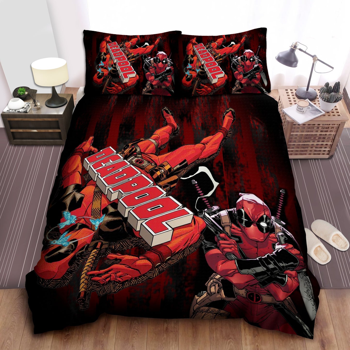 DP Bedding Set DP From Comic Graphic Duvet Covers Red Unique Gift