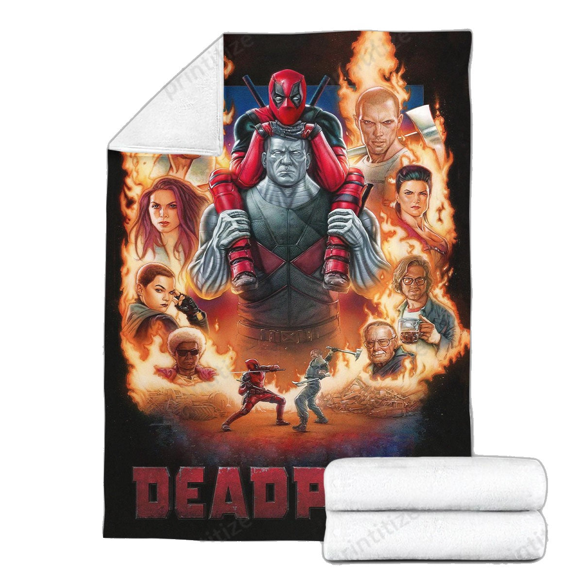 Deadpool Blanket Deadpool All Characters Graphic Blanket Colorful