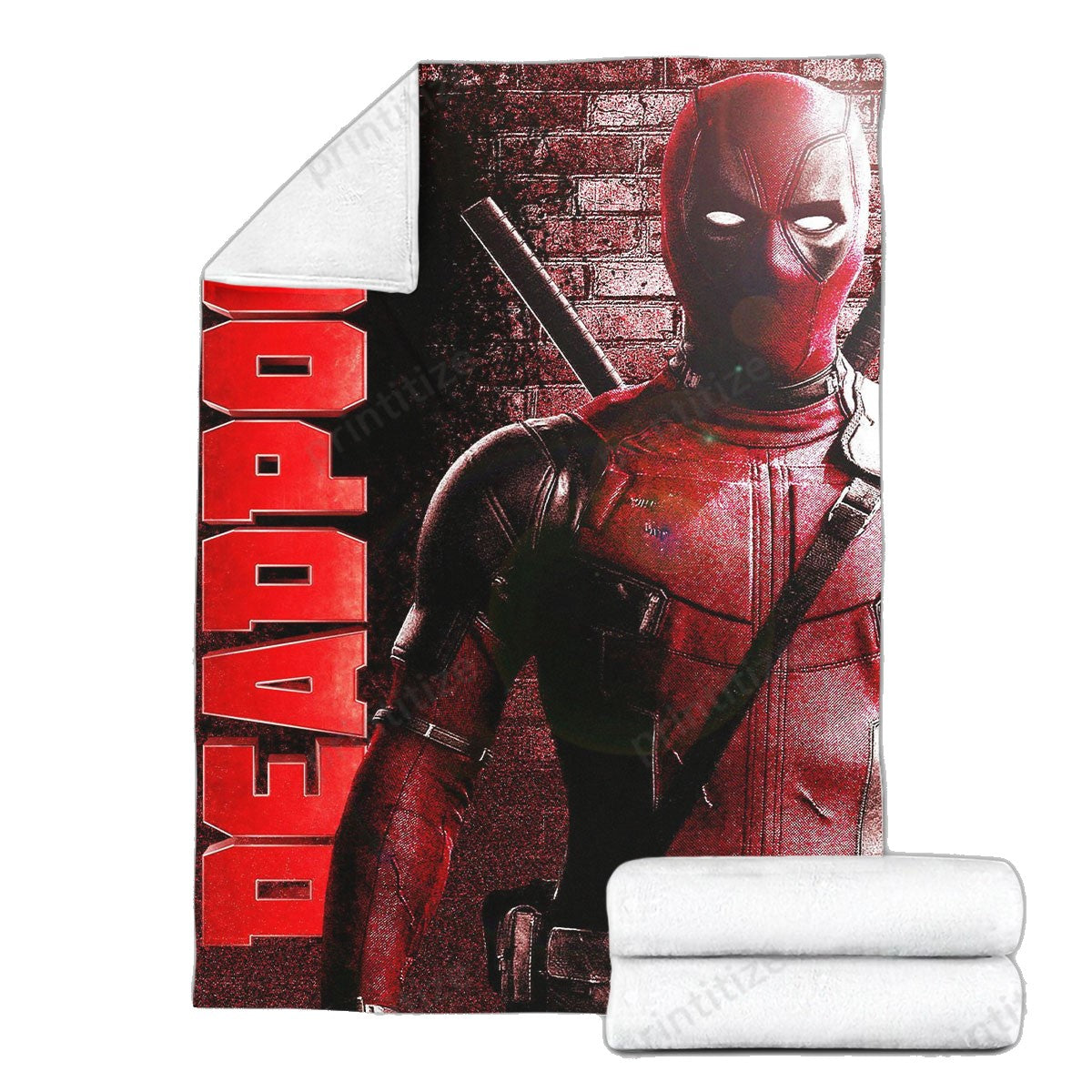 Deadpool Blanket Deapool Anti-Hero Pose Graphic Blanket Red