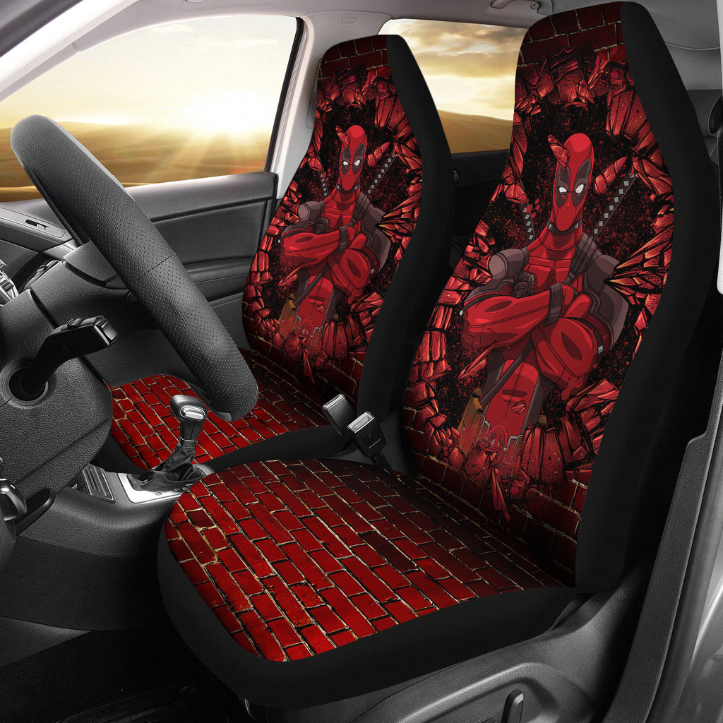 DP Car Seat Covers DP Breaking The Wall Graphic Seat Covers Red