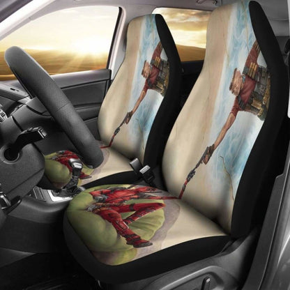 DP Car Seat Covers Funy DP With Cable Characters Graphic Seat Covers Colorful