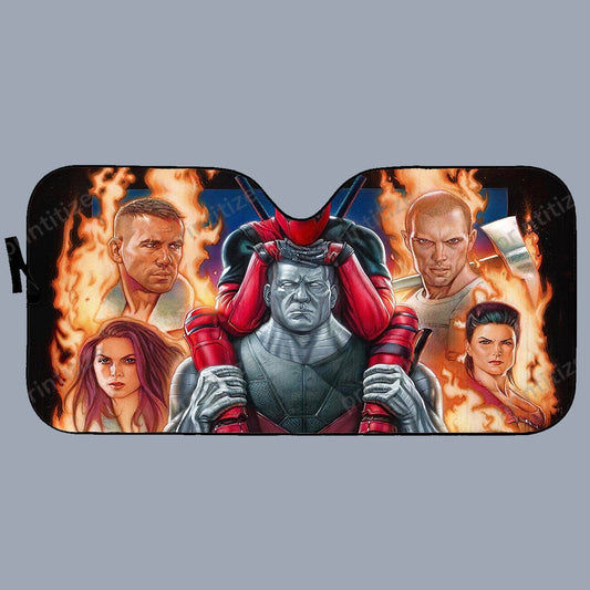 DP Car Sun Shade DP All Characters Graphic Winshield Sun Shade Colorful