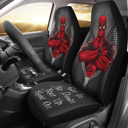 DP Car Seat Covers DP Get In Sit Down Shut Up Hold On Seat Covers Red Black