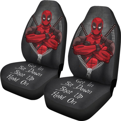 DP Car Seat Covers DP Get In Sit Down Shut Up Hold On Seat Covers Red Black