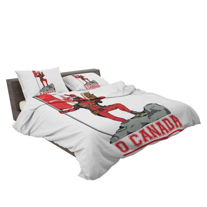 DP Bedding Set DP Humor O Canada Duvet Covers Red White Unique Gift