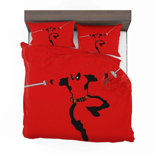 DP Bedding Set DP Anti-Hero Silhouette Graphic Duvet Covers Red Unique Gift