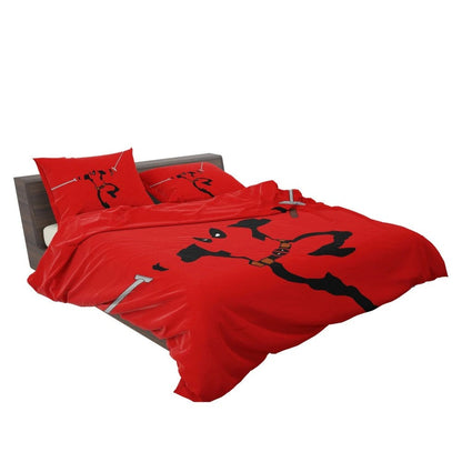 DP Bedding Set DP Anti-Hero Silhouette Graphic Duvet Covers Red Unique Gift