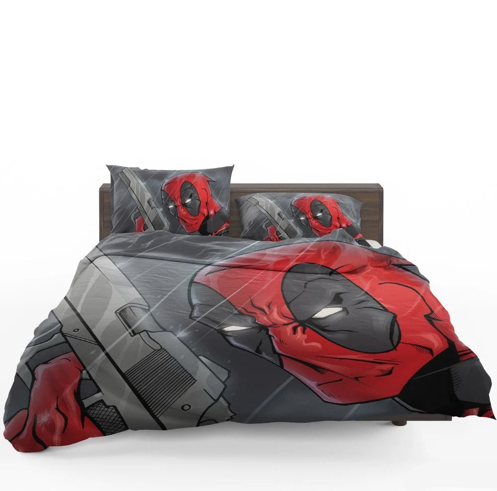 DP Bedding Set DP With A Twisted Smile Comic Duvet Covers Red Gray Unique Gift