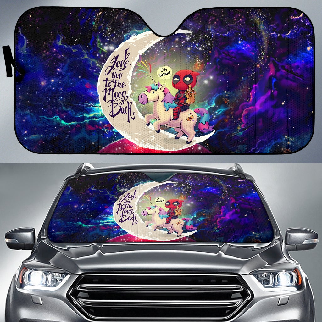 DP Car Sun Shade DP Unicorn Love You To The Moon Winshield Sun Shade Colorful