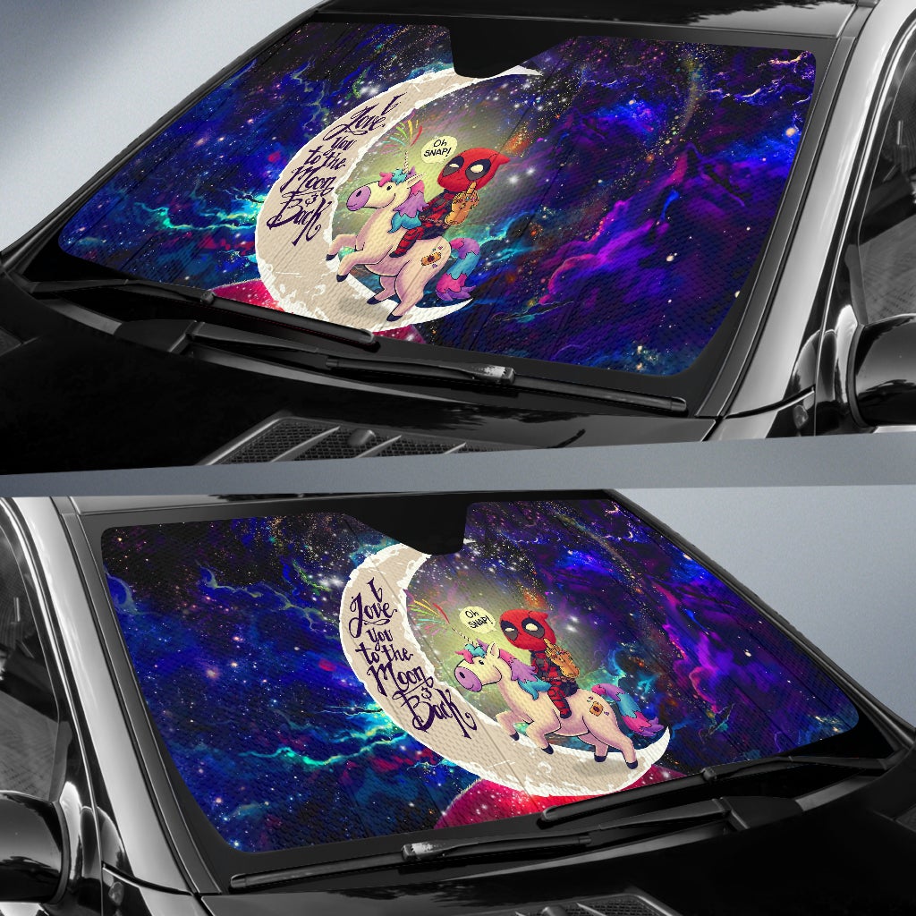 DP Car Sun Shade DP Unicorn Love You To The Moon Winshield Sun Shade Colorful