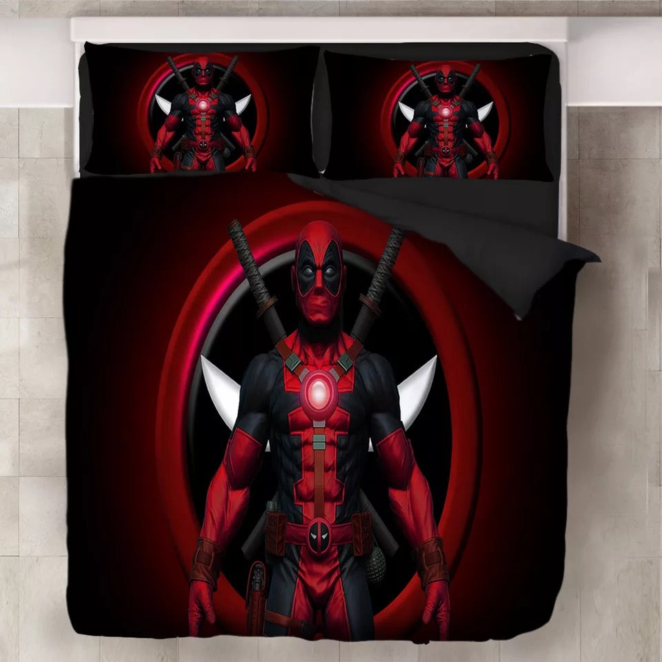 DP Bedding Set DP X-Men Super Suit Graphic Duvet Covers Red Black Unique Gift