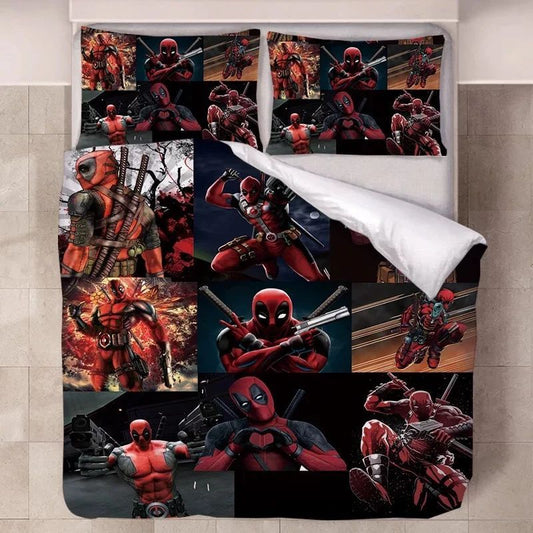 DP Bedding Set DP X-Men Anti-Hero Pattern Duvet Covers Red Black Unique Gift