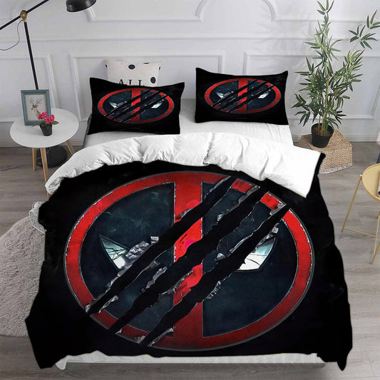 DP Bedding Set DP Symbol With Wolverine Claw Mark Duvet Covers Red Black Unique Gift