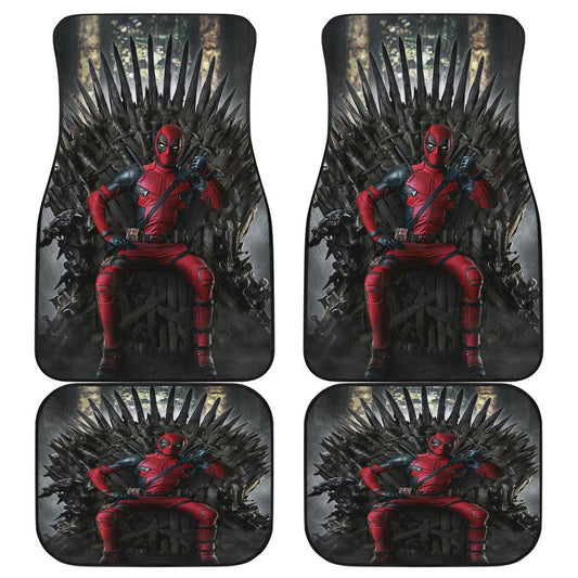 MV Car Floor Mats MV Deadpool Sitting On The Throne Car Mats