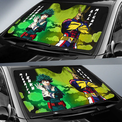 Deku And All Might Car Sunshade Custom Car Accessories