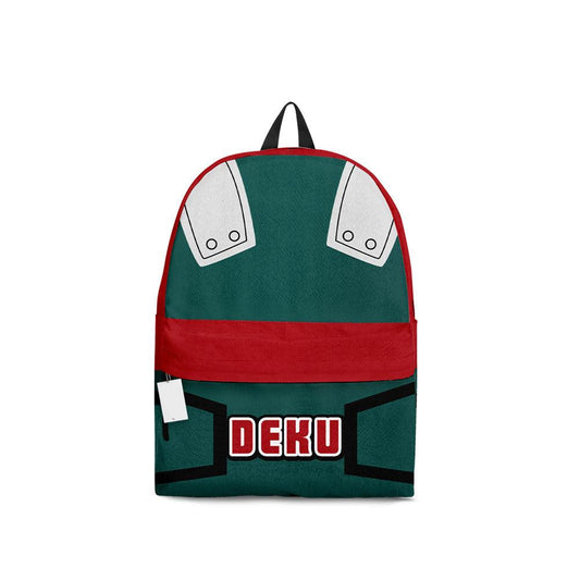 My Hero Academia Backpack Deku Hero Character Details Pattern Backpacks Red Green