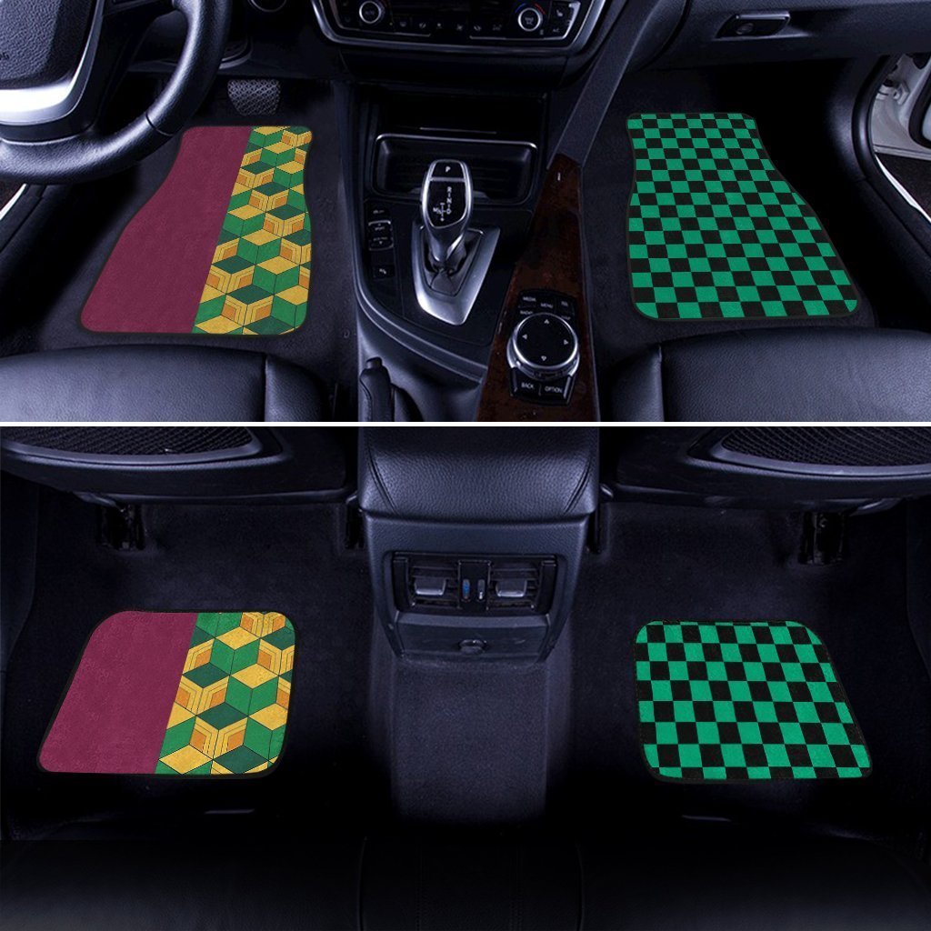 Demon Slayer Car Mats Demon Slayer Giyuu And Tanjiro Car Floor Mats Uniform Demon Slayer Car Floor Mats