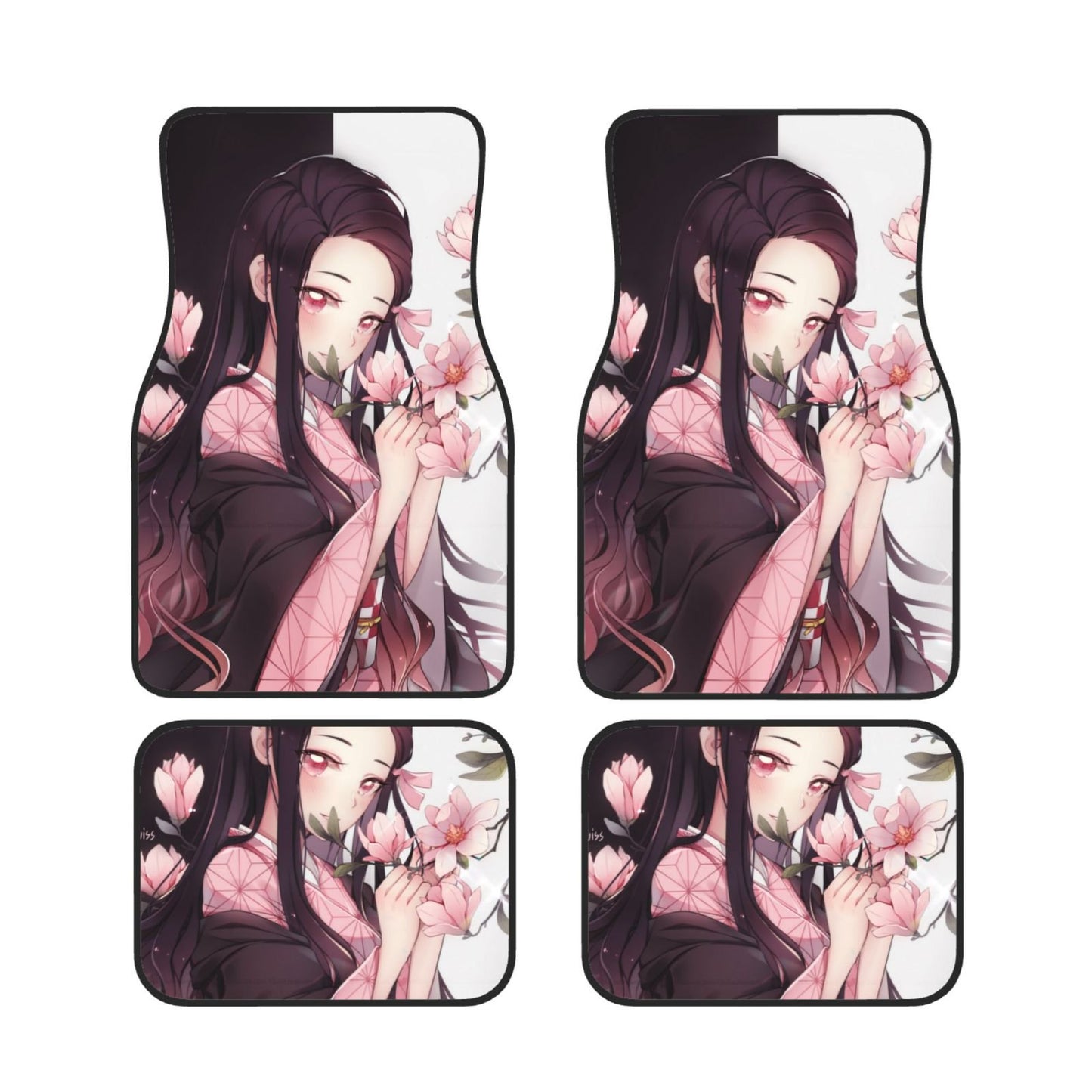 Demon Slayer Car Mats Sexy Girl Nezuko Demon Slayer Car Floor Mats