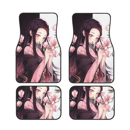 Demon Slayer Car Mats Sexy Girl Nezuko Demon Slayer Car Floor Mats