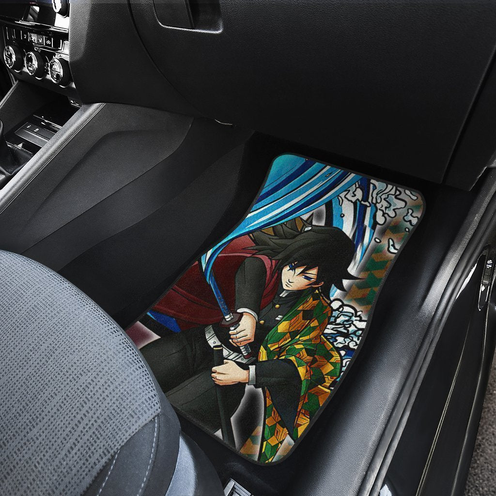 Demon Slayer Car Mats Demon Slayer Tanjiro And Giyuu Car Floor Mats Water Breathing Demon Slayer Car Floor Mats