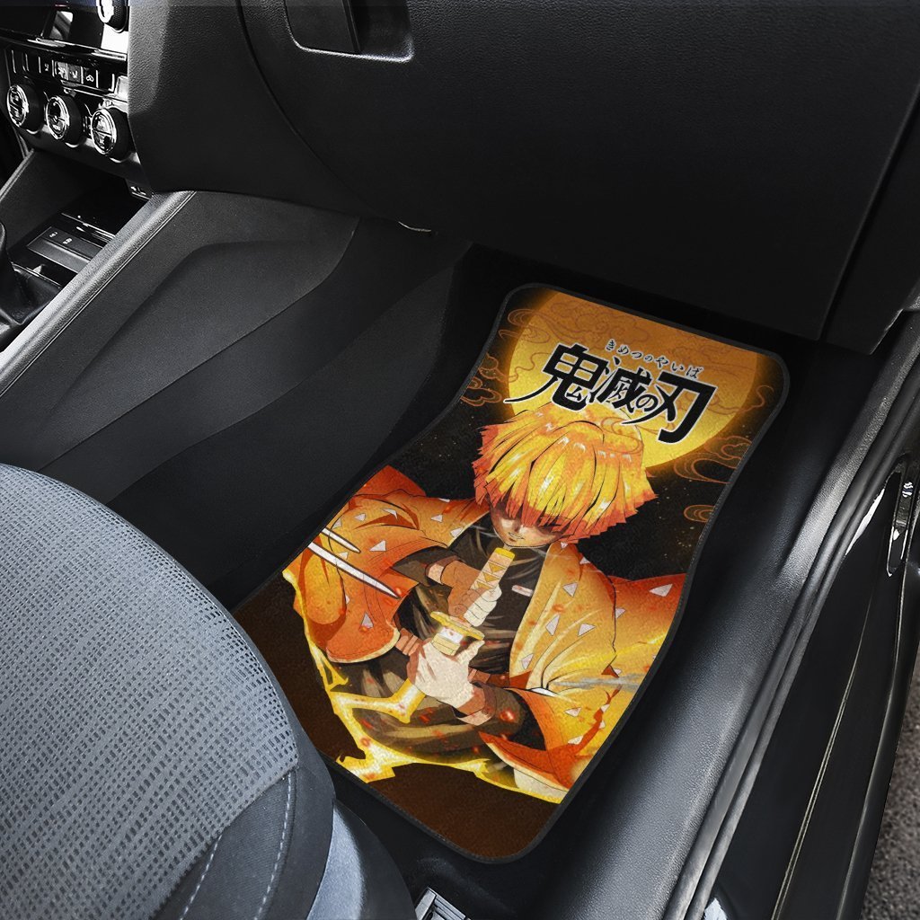 Demon Slayer Car Mats Demon Slayer Zenitsu Thunder Car Floor Mats Demon Slayer Car Floor Mats