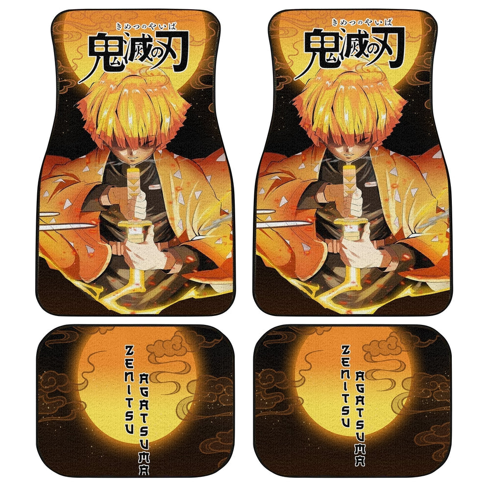 Demon Slayer Car Mats Demon Slayer Zenitsu Thunder Car Floor Mats Demon Slayer Car Floor Mats