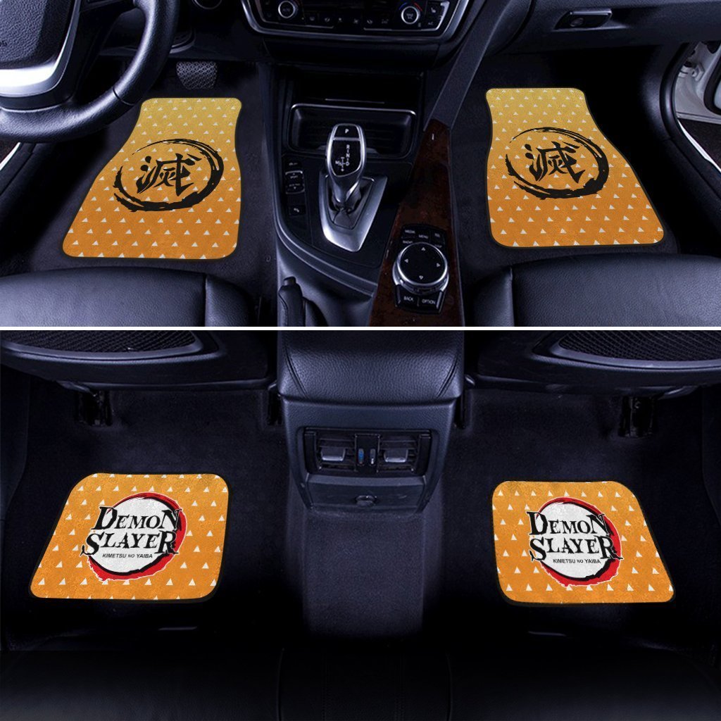 Demon Slayer Car Mats Demon Slayer Zenitsu Uniform Car Floor Mats Demon Slayer Car Floor Mats