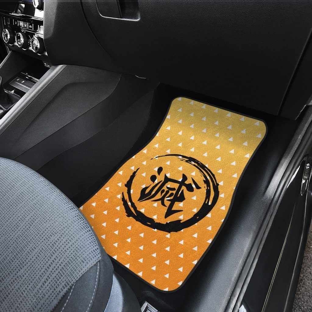 Demon Slayer Car Mats Demon Slayer Zenitsu Uniform Car Floor Mats Demon Slayer Car Floor Mats