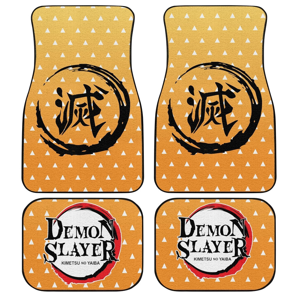 Demon Slayer Car Mats Demon Slayer Zenitsu Uniform Car Floor Mats Demon Slayer Car Floor Mats