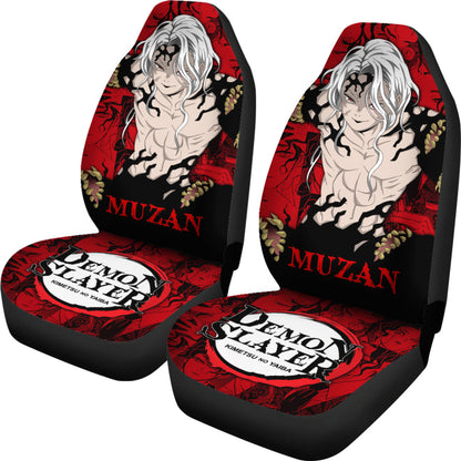 Demon Slayer Car Seat Covers Demon Slayer Muzan Final Form Seat Covers Red