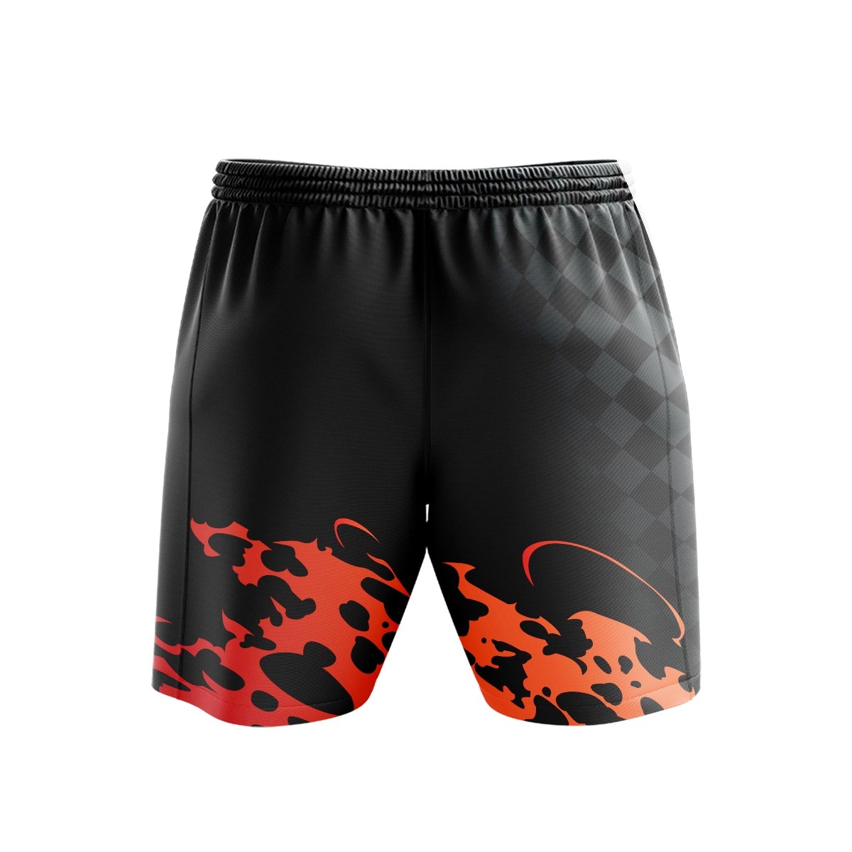 Demon Slayer Shorts Demon Slayer Corps Symbol Beach Shorts Black Orange