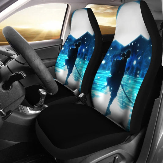 Demon Slayer Car Seat Covers Demon Slayer Giyu Tomioka Silhouette Seat Covers Blue