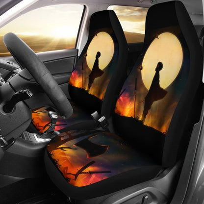 Demon Slayer Car Seat Covers Demon Slayer Tanjiro Kamado Silhouette Seat Covers Black