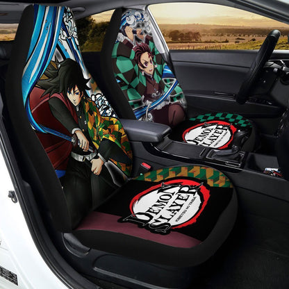 Demon Slayer Car Seat Covers Demon Slayer Tanjiro And Giyuu Seat Covers Colorful