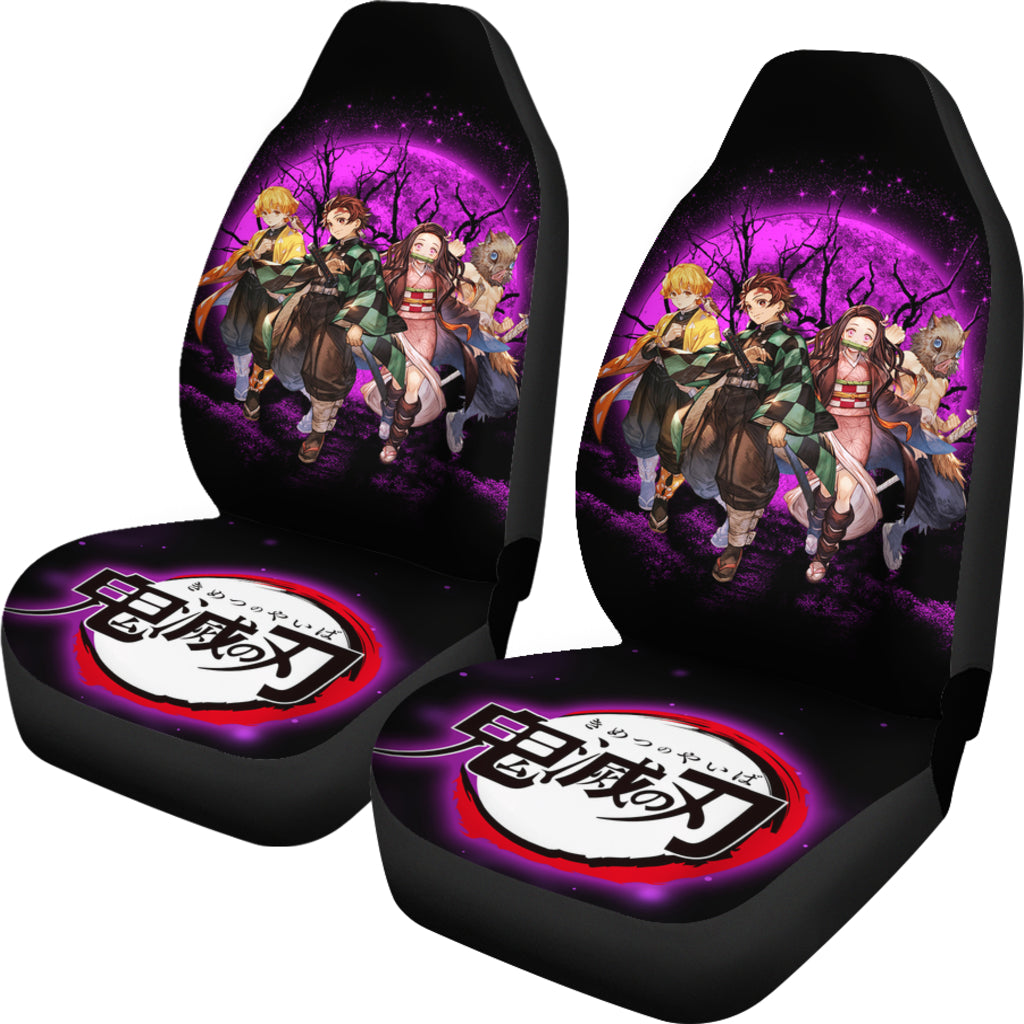 Demon Slayer Car Seat Covers Demon Slayer Team Moonlight Seat Covers Black Pink