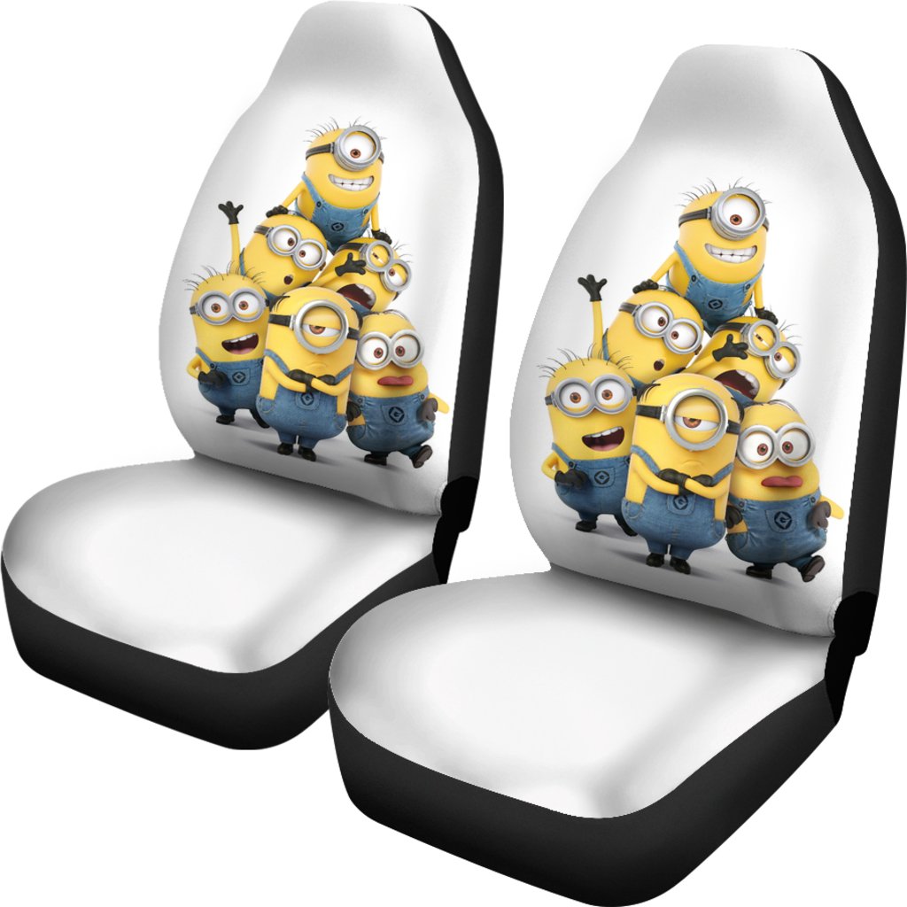 Minions Car Seat Covers Minions Stack All Up Seat Covers White Yellow