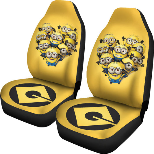 Minions Car Seat Covers Despicable Me Minions Making Heart Shape Seat Covers Yellow