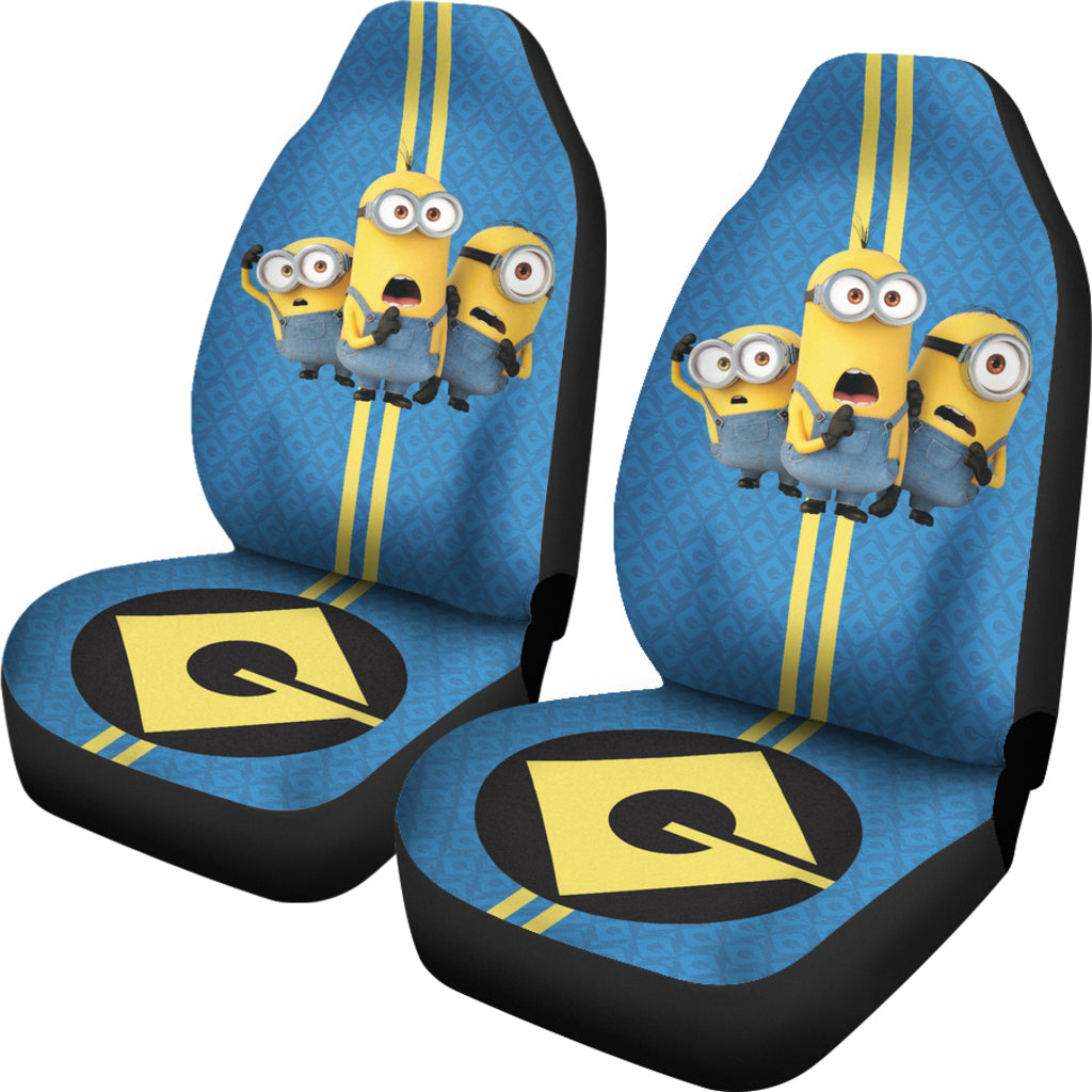 Minions Car Seat Covers Minions Despicable Me Gru Symbol Pattern Seat Covers Yellow Blue