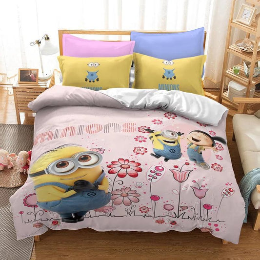 Minions Bedding Set Despicable Me Minion With Agnes Duvet Covers Pink Unique Gift