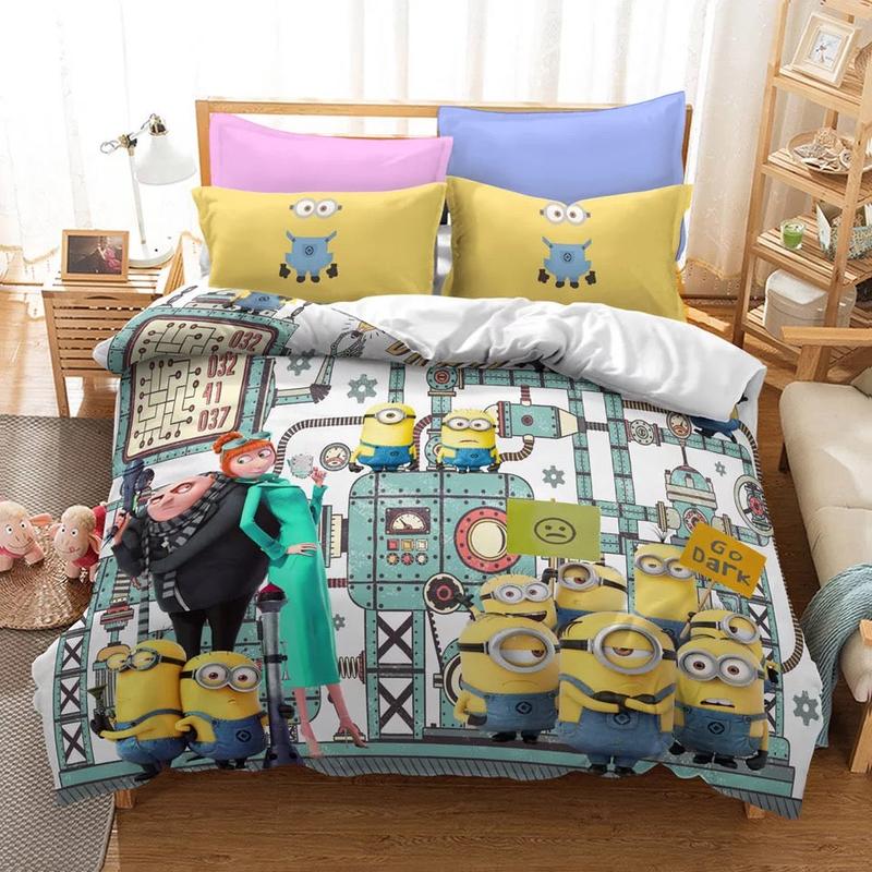 Minions Bedding Set Despicable Me All Characters Duvet Covers Colorful Unique Gift