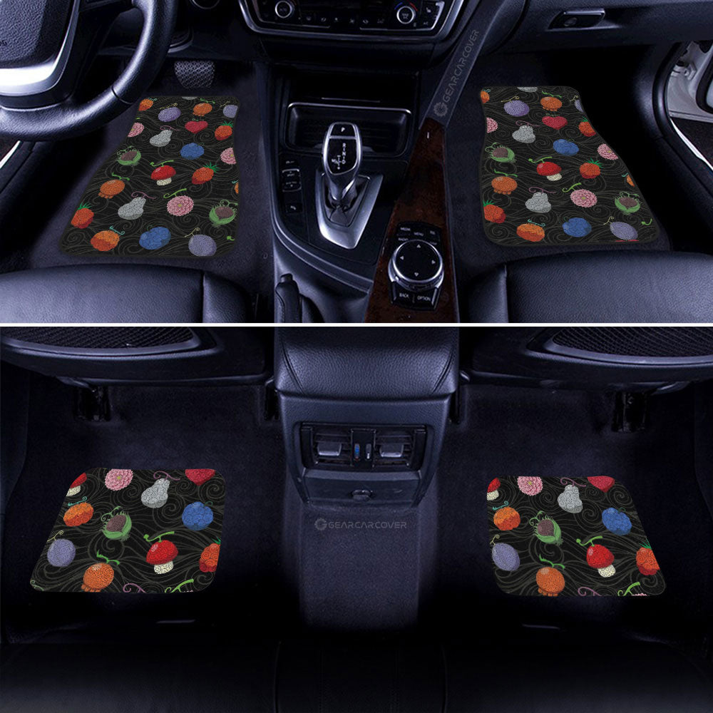 One Piece Car Mats One Piece Devil Fruits Pattern Car Floor Mats Colorful