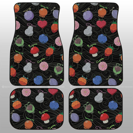 One Piece Car Mats One Piece Devil Fruits Pattern Car Floor Mats Colorful