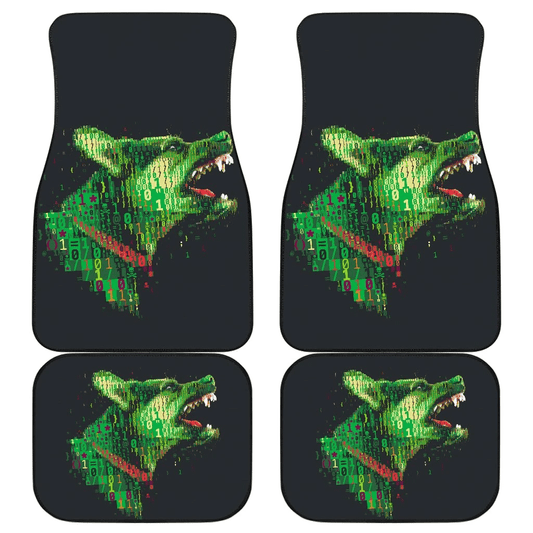 Dog Car Floor Mats Digital Angry Barking Dog Graphic Car Mats
