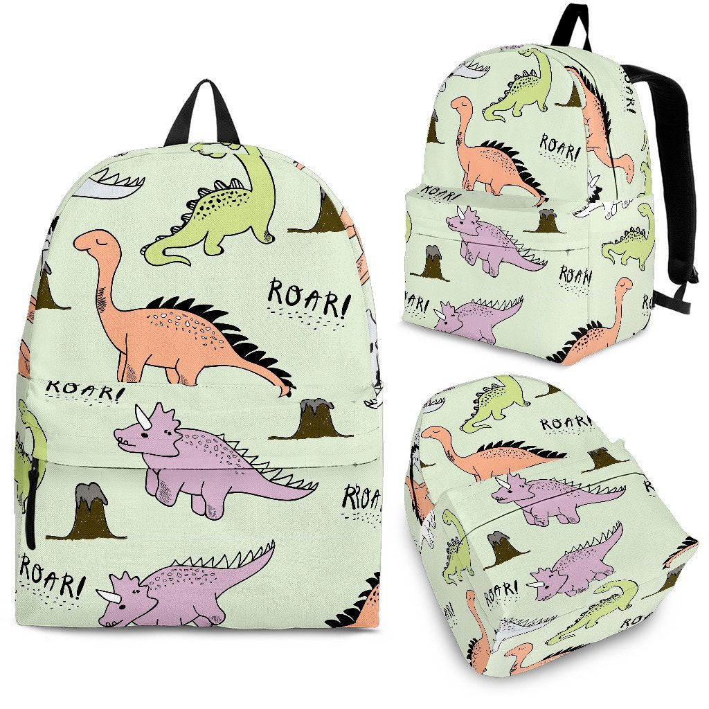 Dinosaur Backpack Dinosaur Fossil Skeleton Pattern Backpacks Colorful