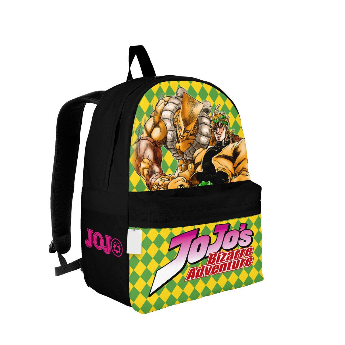 Jojo’s Bizarre Adventure Backpack Jojo’s Bizarre Adventure Dio Brando Graphic Backpacks Black Green