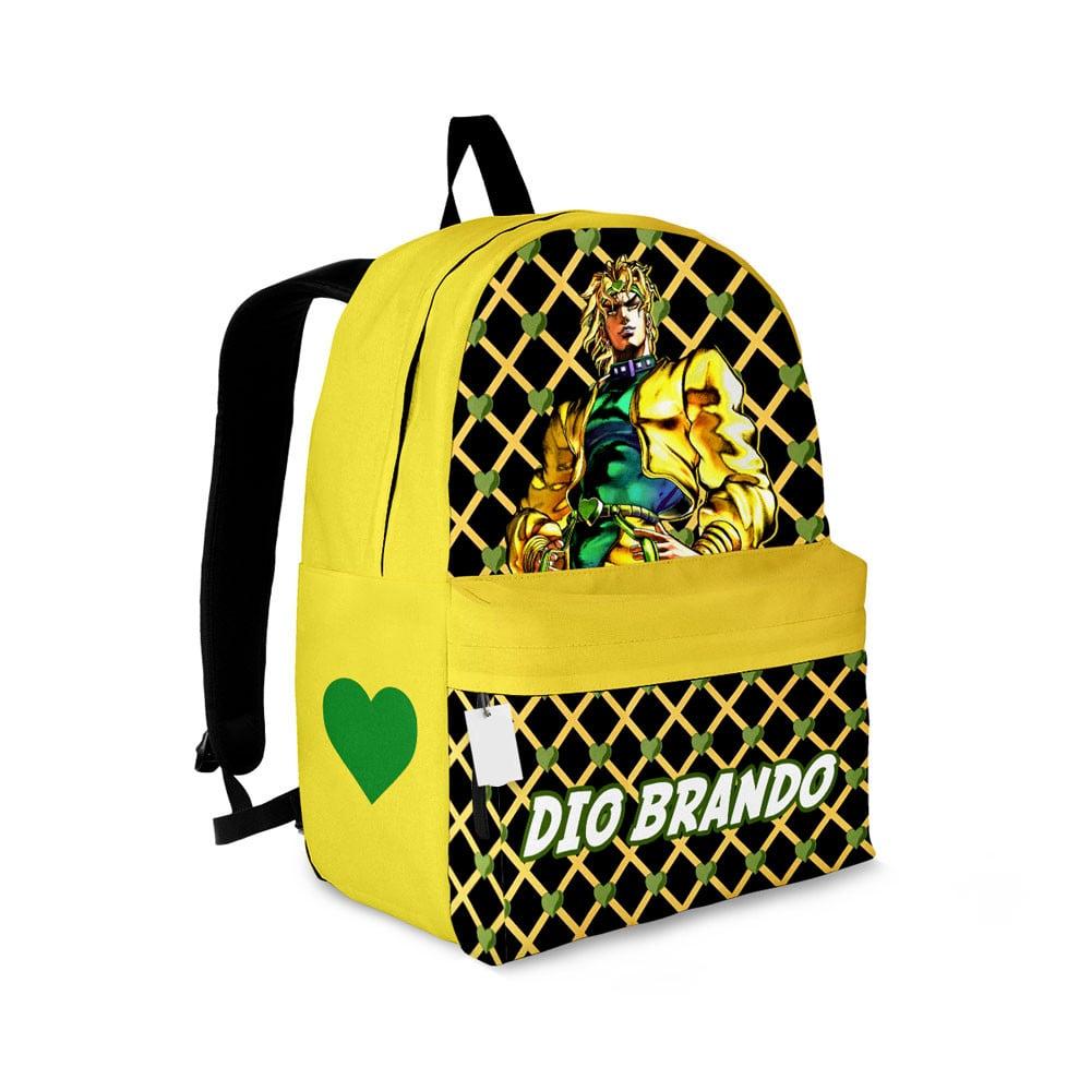 Jojo’s Bizarre Adventure Backpack Dio Brando Character Graphic Symbol Backpacks Yellow Black