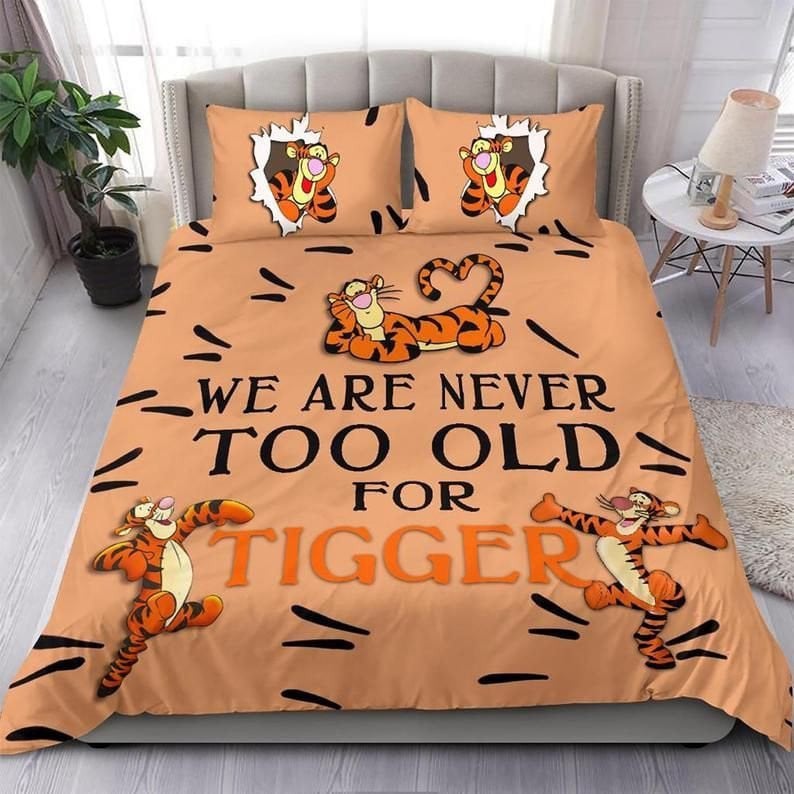 WTP Bedding Set DN We Are Never Too Old For Tigger Duvet Covers Orange Unique Gift