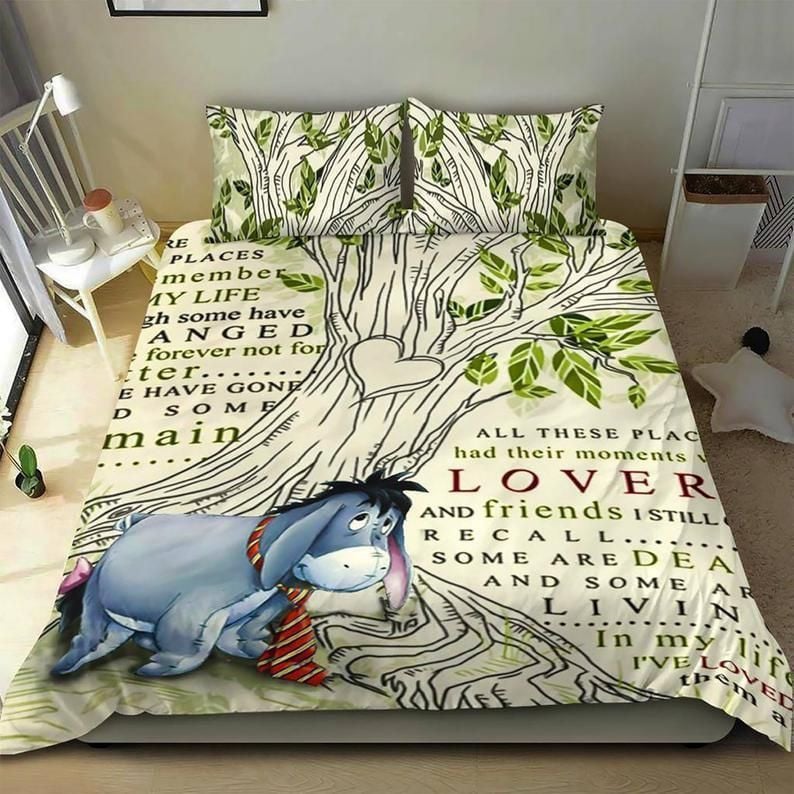 WTP Bedding Set DN Eeyore Poem Written Tree Graphic Duvet Covers Colorful Unique Gift